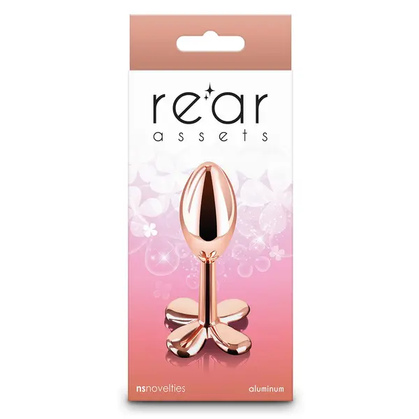 Метален анален разширител Rear Assets Clover, 9,2 см, Розово злато