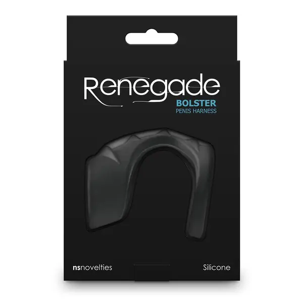 Пенис ринг с хамут Renegade Bolster, 9.3 см, Черен