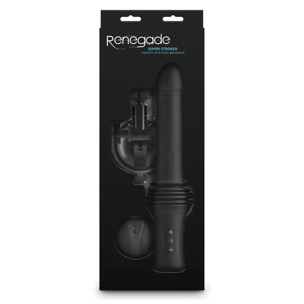 Секс машина с тласъци и подгряване Renegade Super Stroker, Черен