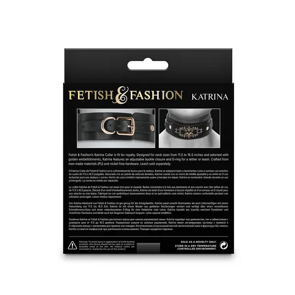 Нашийник Katrina Collar, Колекция Fetish & Fashion, Черен