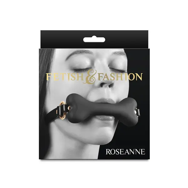 Еротична топка за уста с форма на кокал Fetish & Fashion Roseanne Черен