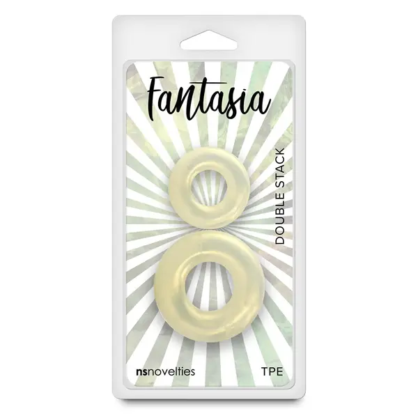 Комплект пенис рингове Fantasia Double Stack, 2 броя, Кехлибар