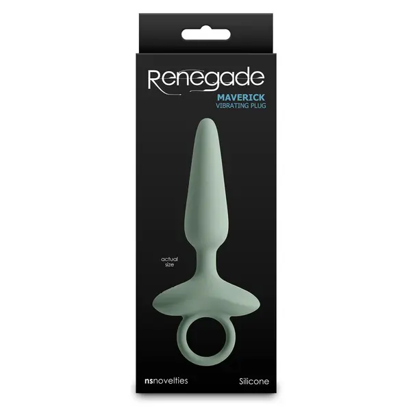 Вибриращ анален разширител Renegade Maverick, 15 см, 10 режима, Сиво-зелен