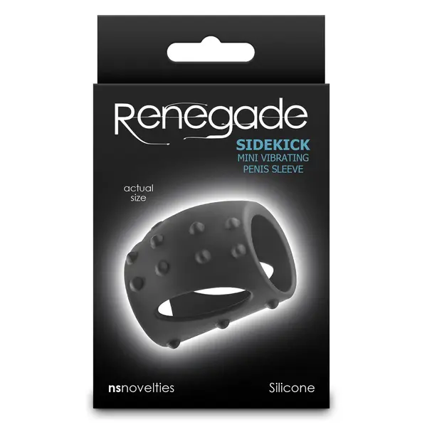 Вибриращ пенис ринг Renegade Sidekick, 10 функции, Черен