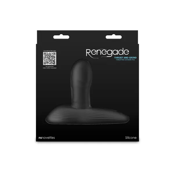 Силиконова вибрираща подложка Renegade Thrust & Grind, App Control, Черен