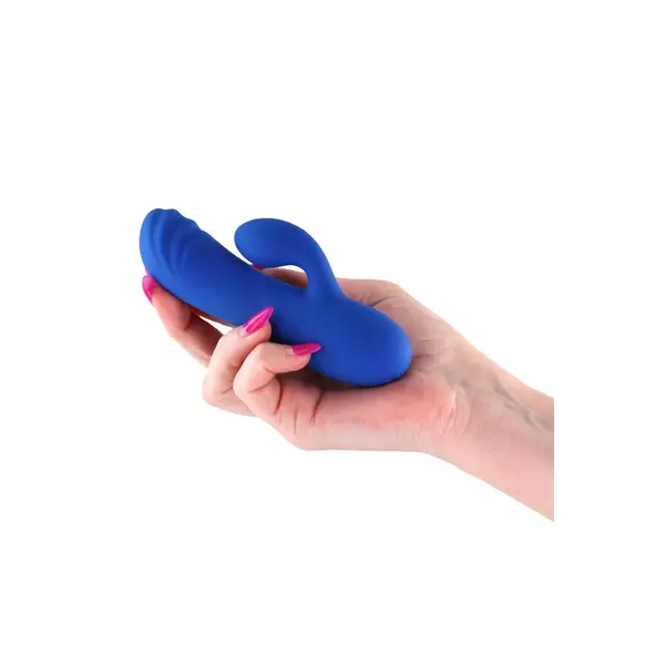 Мини вибратор заек NS Novelties Sabrina Sapphire, 10 режима, 13,7 см, Син