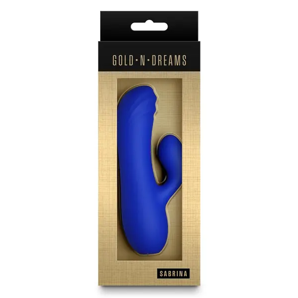 Мини вибратор заек NS Novelties Sabrina Sapphire, 10 режима, 13,7 см, Син