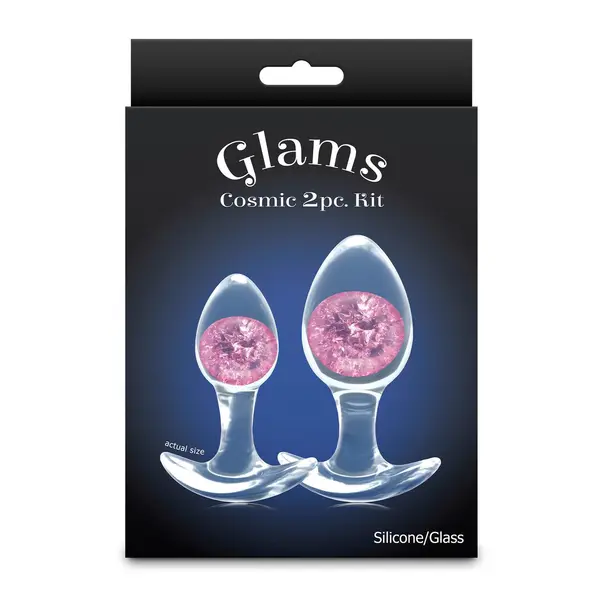 Комплект силиконови анални разширители Glams Trainer Kit – Розов, 2 части