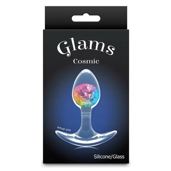 Анален разширител Cosmic Glams, със стъклено топче, 8,1 см, Многоцветен