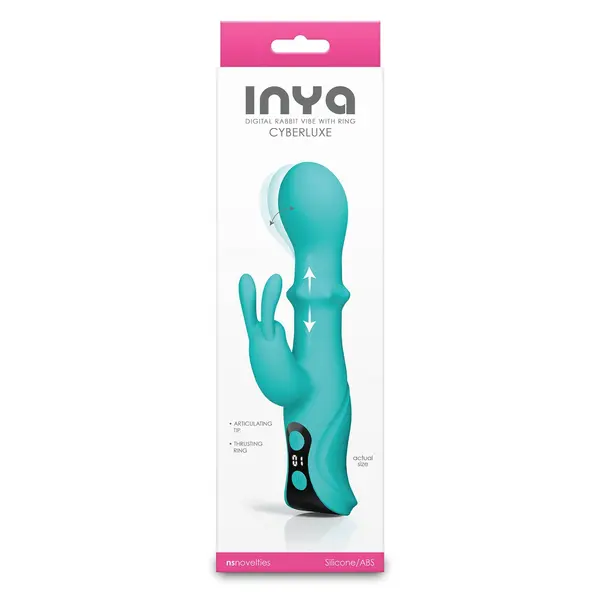 Луксозен вибратор заек Inya Cyberluxe, Зелен, 18 см.