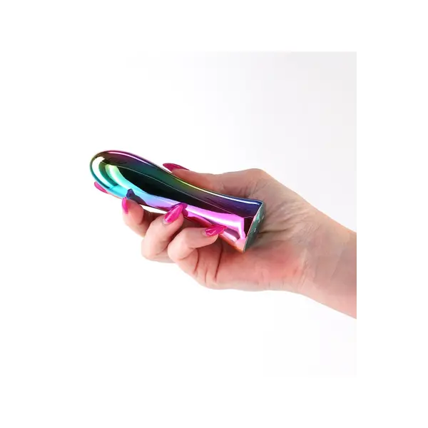 Метален вибратор Inya Shimmer, Многоцветен металик, 10 Режима, 12 см.