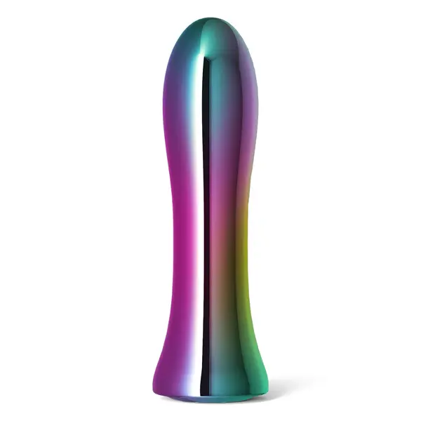 Метален вибратор Inya Shimmer, Многоцветен металик, 10 Режима, 12 см.