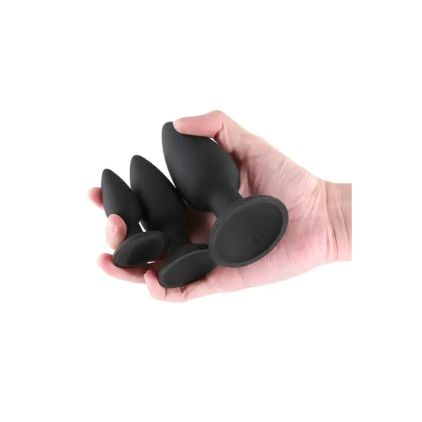 Комплект анални разширители от 3 части Renegade Triple Strike, Черен