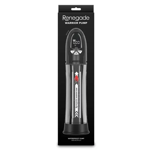Хидропомпа за пенис Renegade Warrior Pump, LCD дисплей, Презареждаема, Черна