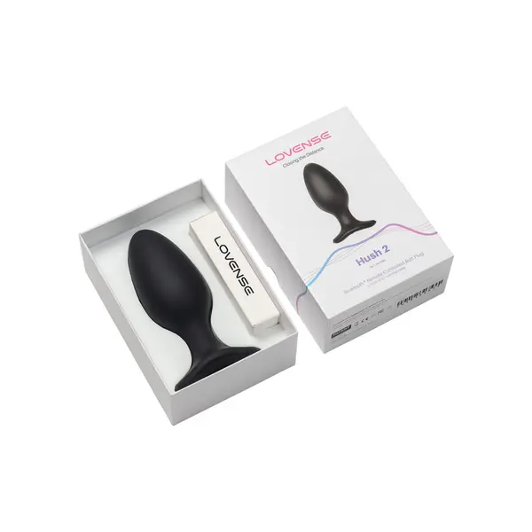 Смарт анален вибратор Lovense Hush 2 - 5.7 см, Черен