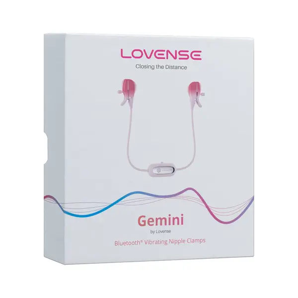 Смарт вибриращи щипки за зърна Lovense Gemini, Бял