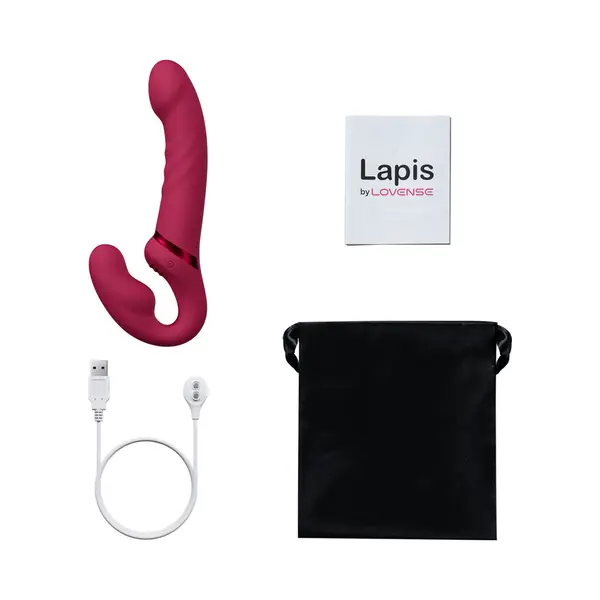 Смарт вибратор за двойки Lovense Lapis, Червен