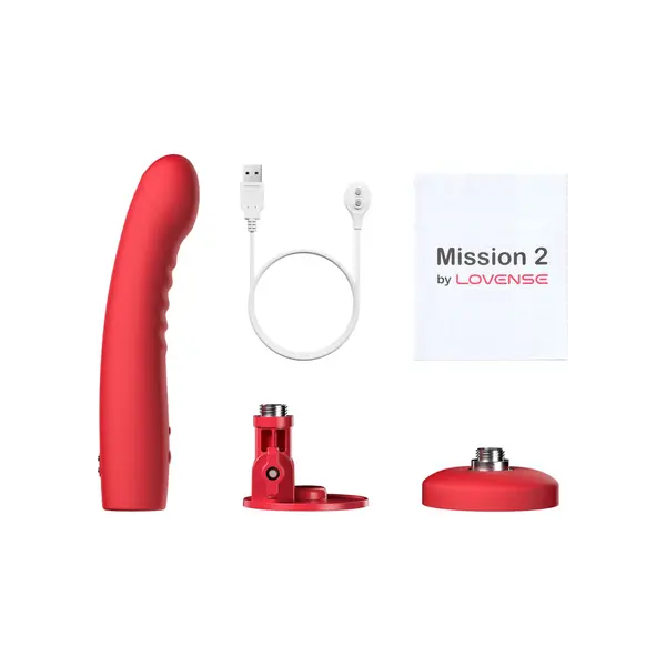 Смарт вибратор с тласкащо движение Lovense Mission 2, Червен