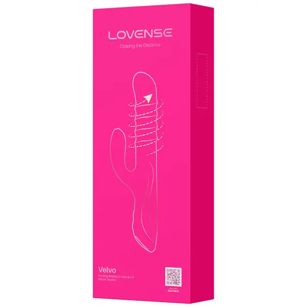 Смарт вибратор за двойна стимулация Lovense Velvo, Розов
