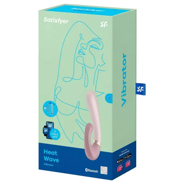 Смарт вибратор със затопляща функция и App контрол Satisfyer Heat Wave, Бежов