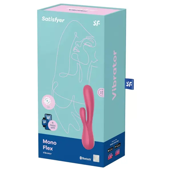 Смарт вибратор за двойна стимулация с App контрол Satisfyer Mono Flex, Червен