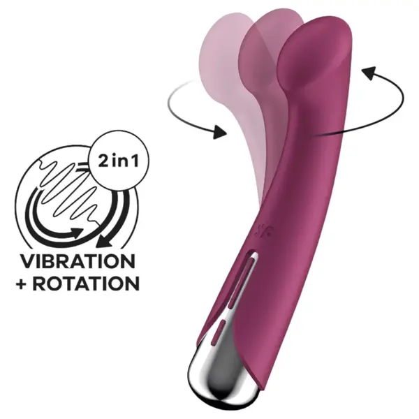 Въртящ се вибратор за G-точка Satisfyer Spinning G-Spot 1, Червен