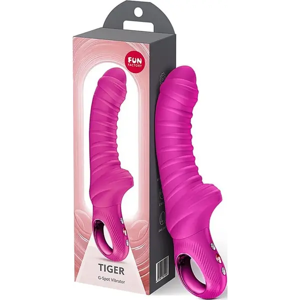 Мощен силиконов вибратор Fun Factory Tiger, Магента
