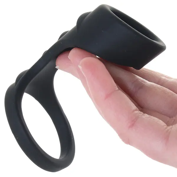 Пенис ринг с хамут Renegade Bolster, 9.3 см, Черен