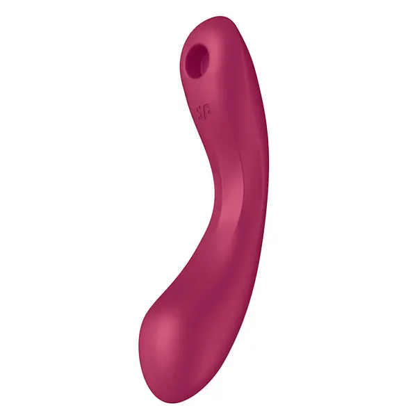 Мултифункционален вибратор с въздушни вълни Satisfyer Curvy Trinity 1, Червен