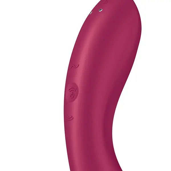 Мултифункционален вибратор с въздушни вълни Satisfyer Curvy Trinity 1, Червен