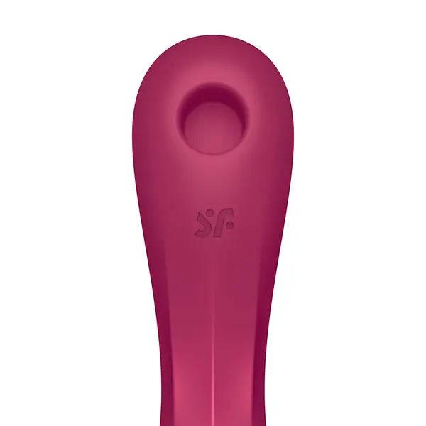 Мултифункционален вибратор с въздушни вълни Satisfyer Curvy Trinity 1, Червен