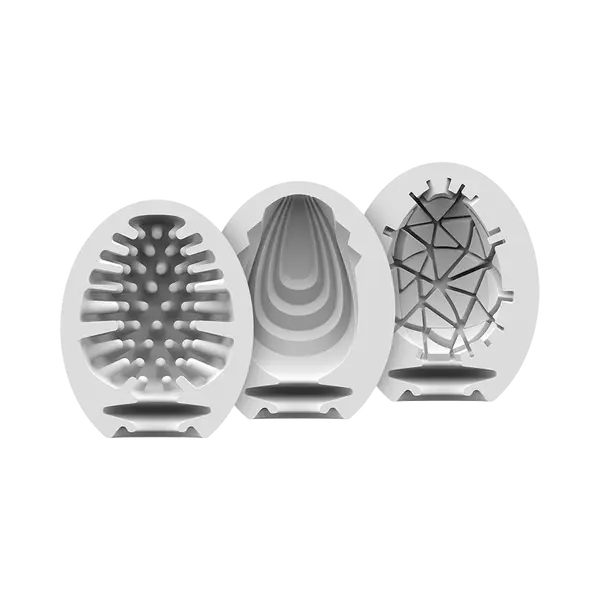 Комплект мастурбатори яйца Satisfyer Naughty, Savage & Crunchy, 3 броя