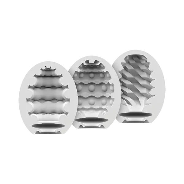Комплект мастурбатори яйца Satisfyer Riffle, Bubble & Fierce, 3 броя
