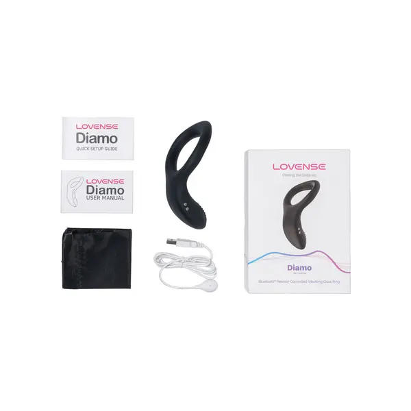 Смарт вибриращ пенис ринг Lovense Diamo, Черен