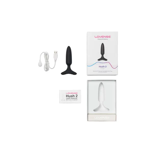Смарт анален вибратор Lovense Hush 2 - 2.5 см, Черен