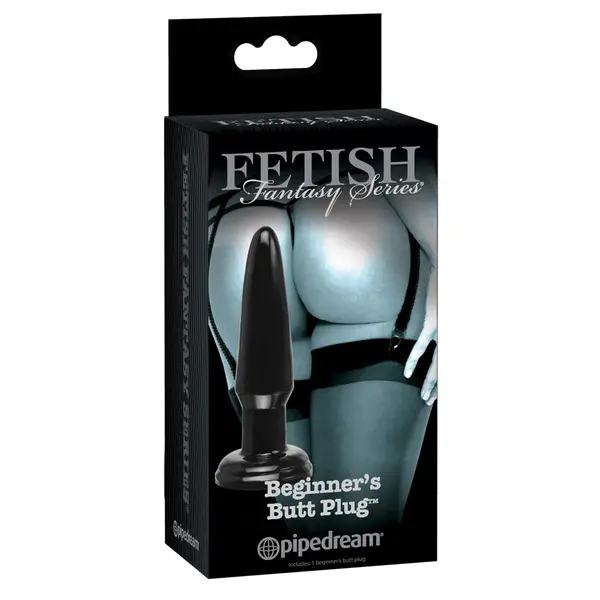 BDSM анален плъг Beginner's Butt Plug Fetish Fantasy Series, вендуза, черен