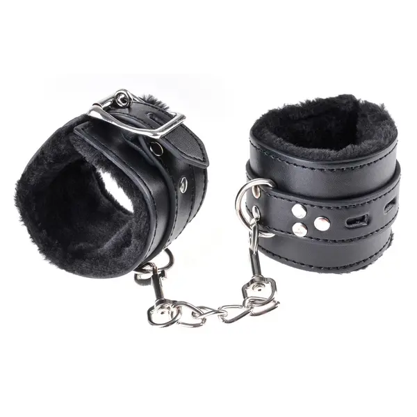 BDSM белезници Cumfy Cuffs Fetish Fantasy Series, меки маншети, черен