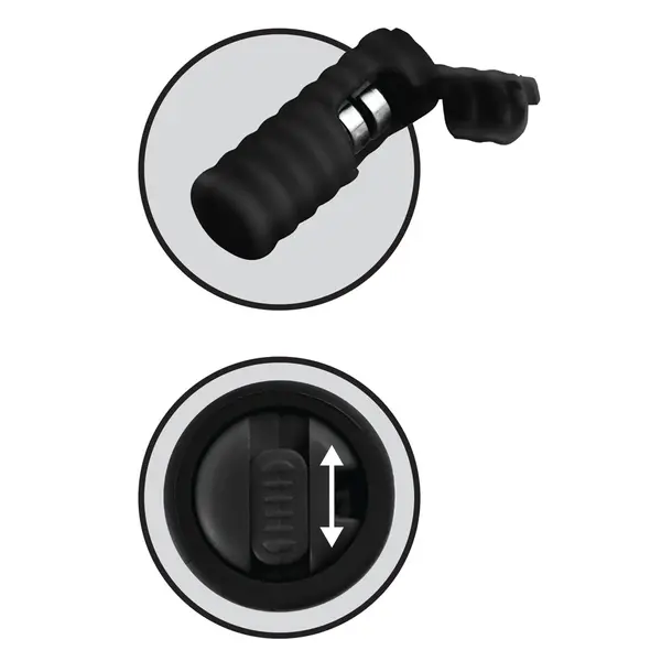 BDSM вибриращи ласо щипки за зърна Nipple Lassos Fetish Fantasy Series, силикон, черен