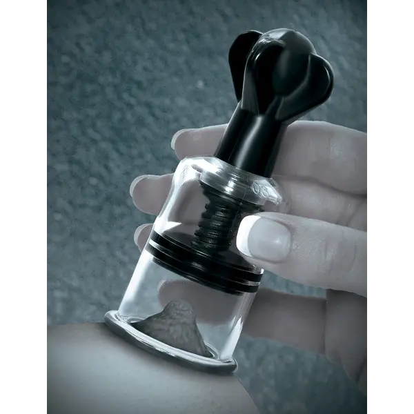 BDSM смукатели за зърна Super Suckers Fetish Fantasy Series, вакуумен механизъм, черно/прозрачни