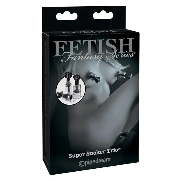 BDSM смукатели за зърна и клитор Limited Edition Super Suckers Trio Fetish Fantasy Series черни