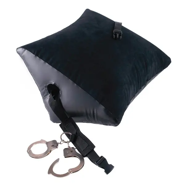 Надуваема секс възглавница за позициониране и BDSM с белезници Deluxe Position Master Fetish Fantasy Series – черен