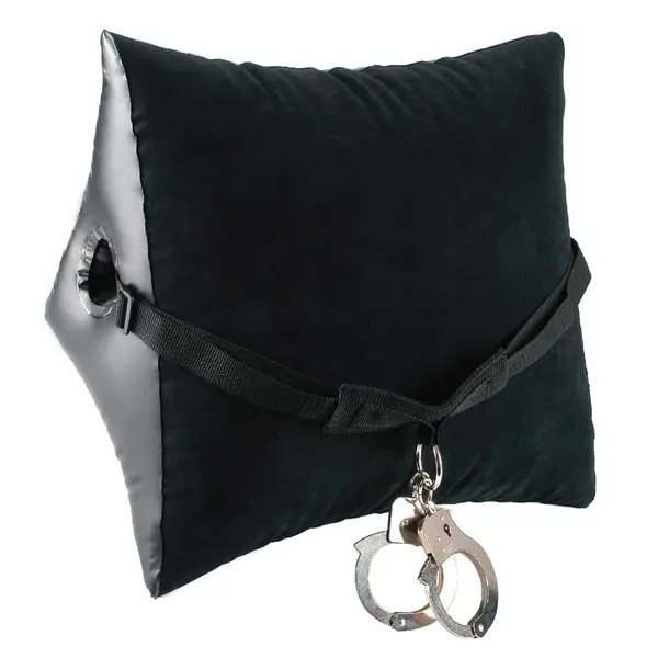 Надуваема секс възглавница за позициониране и BDSM с белезници Deluxe Position Master Fetish Fantasy Series – черен