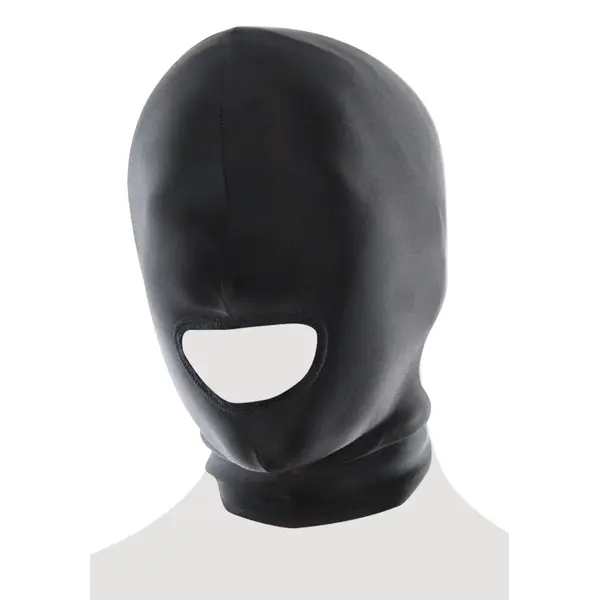 BDSM маска с отворена уста Spandex Open Mouth Hood Fetish Fantasy Series – черна
