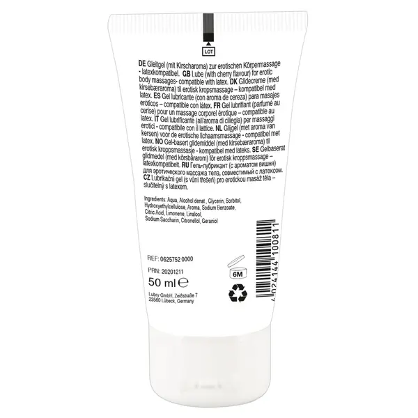 Масажен гел с вкус на череша, Lick it, за орално удоволствие, 50 мл