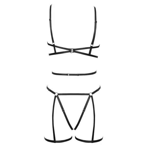 Еротичен комплект харнес от 3 части, Cottelli LINGERIE, S-L