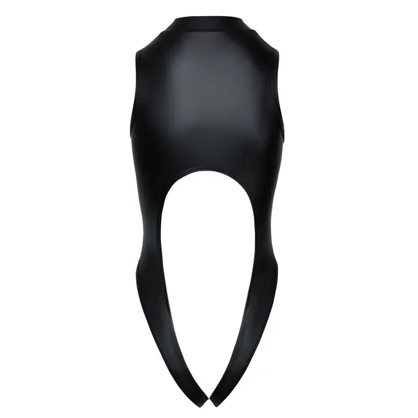 Еротично боди с матов ефект, цип и отворено дъно, Cottelli LINGERIE