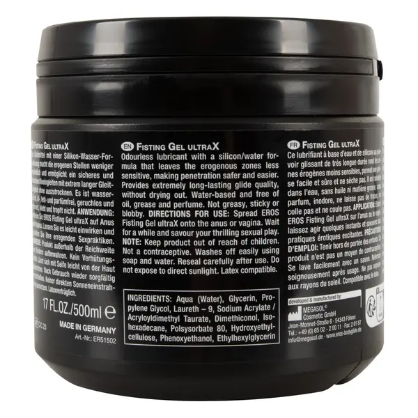 Гел за фистинг EROS Fisting Ultra X, хибридна основа, 500 мл