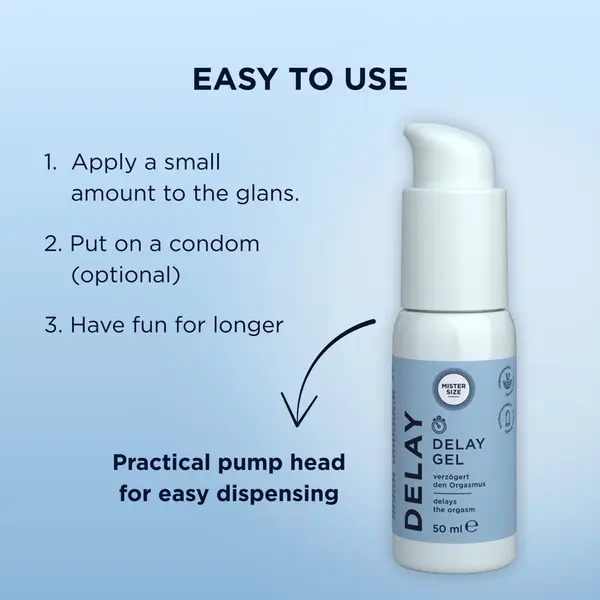 Гел за задържане за мъже, Mister Size Delay Gel, 50 мл