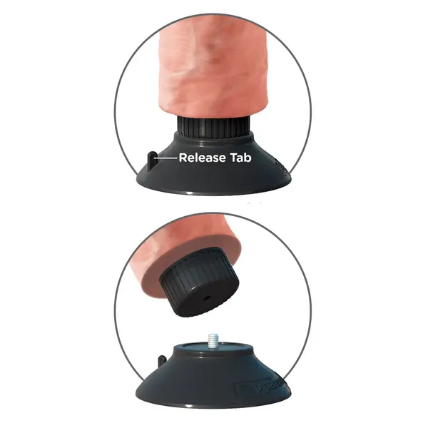 Масивно вибриращо дилдо с топки King Cock 9" – гъвкав ствол, вендуза, 23 см, светъл тен