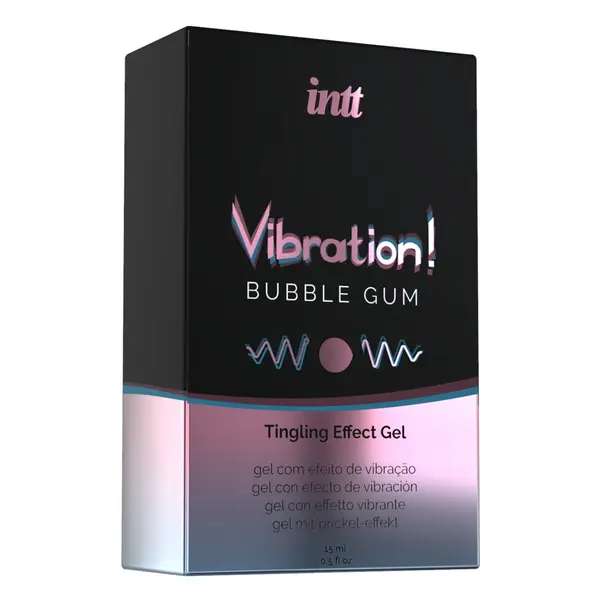 Вибриращ гел с вкус на дъвка, intt Vibration! Bubble Gum, 15 мл